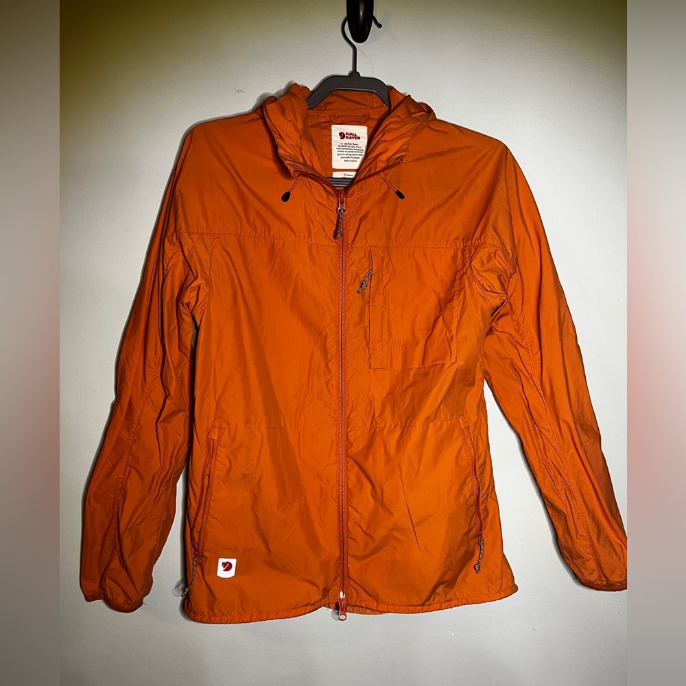 Fjall Raven Women Small Raincoat Jacket Orange